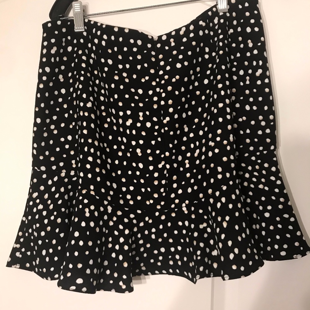 Banana Republic Black Polka Dot Peplum Skirt